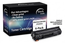 6-pack Etech work Premium Toner Cartridge Compatible CB435A, CB436A, and CE285A picture