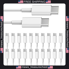 USB C to USB C Cable 20-Pack 3ft Fast Charging White Bulk picture