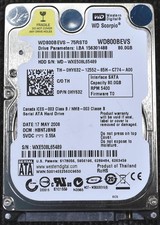 Western Digital WD800BEVS [80GB 2.5 inch 9.5mm SATA HDD 2008 model Used 12190H ( picture