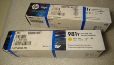 Lot of 2 HP 981Y Yellow Genuine HP PageWide Extra High Yield Toner Cartridge L0R picture