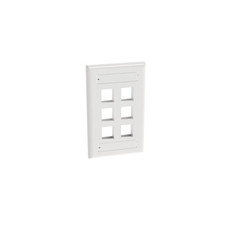 Panduit NK6FWHY Classic Faceplate ABS 6 Port Single Gang White picture