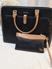 Tie Dye Handmade 15.6inch Laptop Vegan Leather Briefcase Tote Bags for Women Men picture