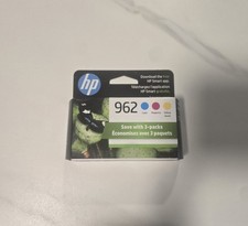 NEW HP 962 CYAN MAGENTA YELLOW INK CARTRIDGES 3-PACK (3YP00AN) EXP. JUN 2027 picture