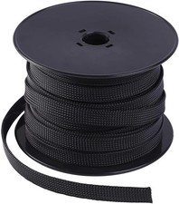 Keco 100Ft – 1/2 Inch PET Expandable Braided Cable Sleeve – Wire Sleeving for Au picture