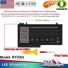 ✅LOT 1-30 RYXXH Battery For Dell Latitude E5250 E5450 E5550 3150 3160 38Wh NEW picture