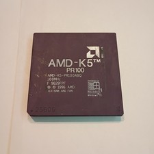 AMD K5 AMD-K5-PR100ABQ 100 MHz s.7 L1 CACHE 16 KB Rare Vintage CPU Processor picture