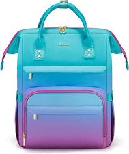 LOVEVOOK Gradient Laptop Backpack for Women,15.6 Inch Work Computer Bakcpack Pur picture