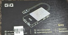 GIQ Mini USB C Hub Docking Station USB3.0 to Dual HDMI VGA Adapter Triple Displa picture