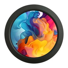 3.4inch 4inch  Circular LCD Monitor Black Silver aluminum alloy case Round LCD picture