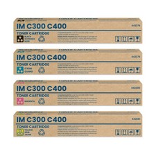 IM C300 C400 Toner Cartridge 4-Pack (Black Cyan Magenta Yellow) 842378 842379... picture