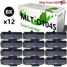 12PK Compatible MLT-D104S D104S Toner Cartridge For ML-1665 Laser Printers picture