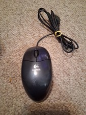 Logitech Wired Optical USB Mouse M-BZ96C 810-000207 N231 Metallic Gray/Blue EUC picture
