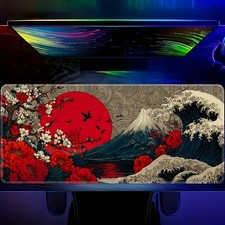 XXL Japanese Ukiyo-e Anime Bohemian Gaming Mouse Pad & Desk Mat - Large Non-Sl picture