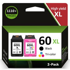 2PACK 60 XL 60XL Ink Cartridges for HP Photosmart C4680 D110a C4795 Envy 100 110 picture