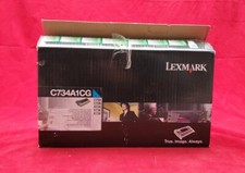 Lexmark C734A1CG GENUINE Cyan Toner Cartridge C734 C736 X734 X736 X738 picture