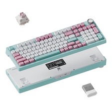 Keychron J3 SE Pink Blue Wireless Mechanical Keyboard, 96% with Numpad Knob picture