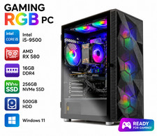 Gaming RGB PC | Intel i5-9500 | 16GB DDR4 | 256GB NVMe+500GB HDD | RX 580 |WIN11 picture