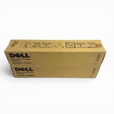 Lot of 2 Genuine Dell 5100cn Toner Cartridges (1M + 1C) OEM picture