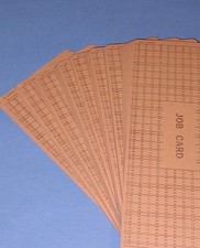 Mainframe Computer Data Punch Card Lot of 10 Orange 80 Column IBM comp Vtg NOS picture