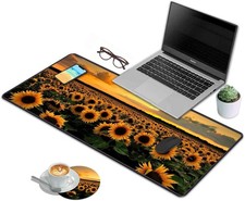 DEHJYYIJUY Desk Pad Mat Coasters Set Sunflower Field 35.4