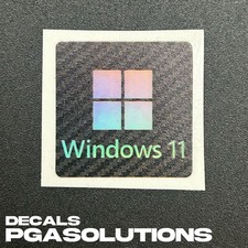 1x Windows 11 Carbon Fiber Desktop / Laptop Sticker Label (Holographic) picture