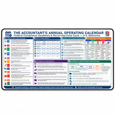 Accounting Calendar Desk Mat, CPA & Accountant Gift, Tax Season Gift, 16x32 picture