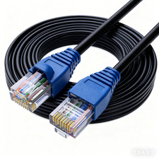 Cat5e Outdoor Direct Burial Ethernet Cable 100ft 24AWG 4 Pair Solid Bare Copper picture