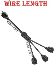 MEROM (3 Pack) 16AWG 3 Prong Plug Indoor Outdoor Power. SCANER,TRANFORMER picture