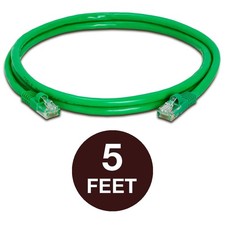 2 PCS Green Cat5e Patch Cable Cat5 Ethernet Cord RJ45 Connectors LAN UTP Wire picture