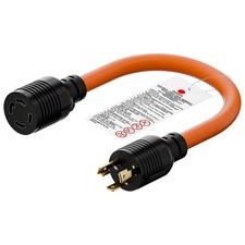 Versatile 1.5FT 30A NEMA L5-30P to L14-30R Adapter Cable for Safe Connections picture