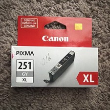 CANON Sealed 251 GY XL GENUINE OEM INK CARTRIDGE GRAY picture