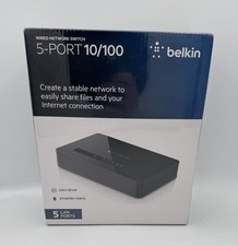 Belkin Switch 5-LAN Ports 10/100 Wired Network -Brand New Sealed Ver.5001 NEW picture