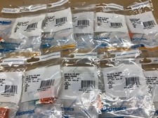 AMP Netconnect Cat-5E SL 110 Jack 568A/B Orange (Lot of 10) #4090K23IAC picture