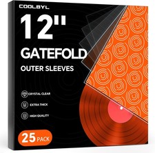 25ct Gatefold Vinyl Outer Sleeves - 12 Inch Record Standard, Transparency picture