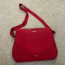  Baggallini Red Nylon Messenger Bag with padded laptop/tablet pocket  picture