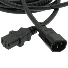 15 Pack of 3Ft Power Extension Cord C13 to C14 Black /SJT 16/3 picture