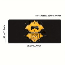 A Large Electronic Sports Gaming Mouse Pad Featuring a Easy Design with a Yell picture