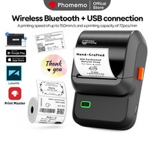 Phomemo M100 Bluetooth Thermal Label Printer Sticker Maker for Small Business picture