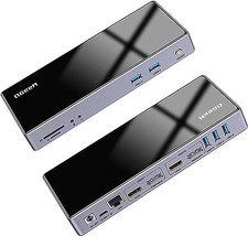 QGeeM USB 3.0 Docking Station,Single 5K/Dual HDMI DispalyPort 4K@60Hz QG-D6902 picture