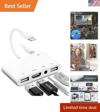 Lightning HDMI 5-in-1 Adapter for iPhone/iPad - Microphone & Charging Support picture