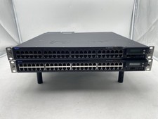 Lot of 2 Juniper EX4200-48PX Network Switch w/ 2x PSUs & 2x 4Port SFP+ Module picture