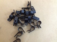 7/16 Black Plastic Clips Lots Of 25pcs picture