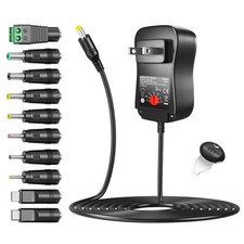 Belker 36W Universal 3V 4.5V 5V 6V 7.5V 9V 12V USBC AC Adapter 36W, Black picture