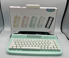 YUNZII x actto Retro Mini Bluetooth Keyboard B303 Tablet Holder Sweet Mint AB36M picture