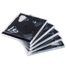 Maxtek 10.4 mm Standard Double (2 Discs Capacity) Clear Jewel Case with Black picture