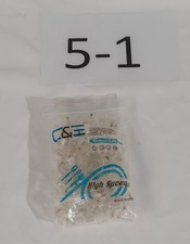 C&E RJ45 Cat5e Cat6 Pass-Through/Standard Connectors | 100-Pack Bulk | Blue Bag picture
