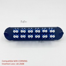 CCH Fiber Panel 12 LC duplex SM Adapters Compatible Corning CCH-01U CCH-CP24-A9 picture