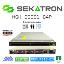 🔀 Cisco N6K-C6001-64P • 48×10GbE SFP+ • 4×40Gb QSFP • Dual PSU ⚡FastShip picture