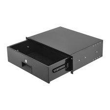 3U Rack Mount Drawer, 50 lbs Load Capacity, Lockable Sliding Drawer with Cable M picture