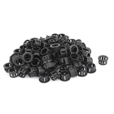 100pcs 14mm Mounted Dia Snap in Cable Bushing Grommet Protector Black picture